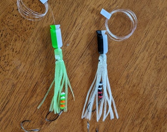Rigged Hoochie Minnow - Now available with GLOW in the dark
