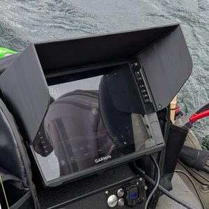 Garmin Echomap Ultra 106sv Sunshade: Slide-On design grips sides of screen