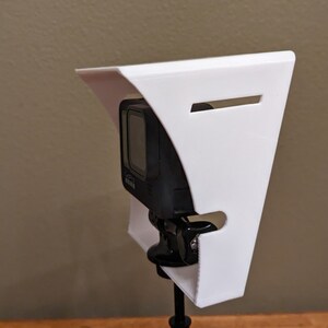 Here is the left side view of the standard sized GoPro sunshade.