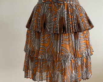 Vintage Alice Roi Pre Spring 2004 Runway Silk Pleated Skirt