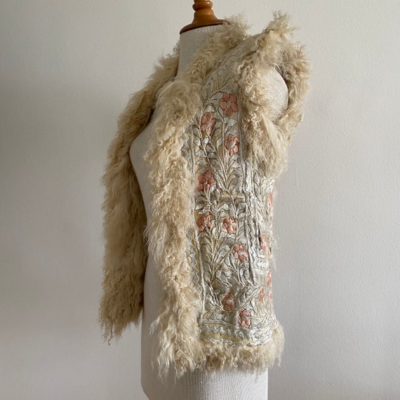 Vintage Rare 1960s Shearling Silk Embroidered Afg… - image 1