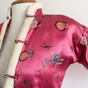 Women's Faux Fur Rose Half Coat Jacket with China Collar