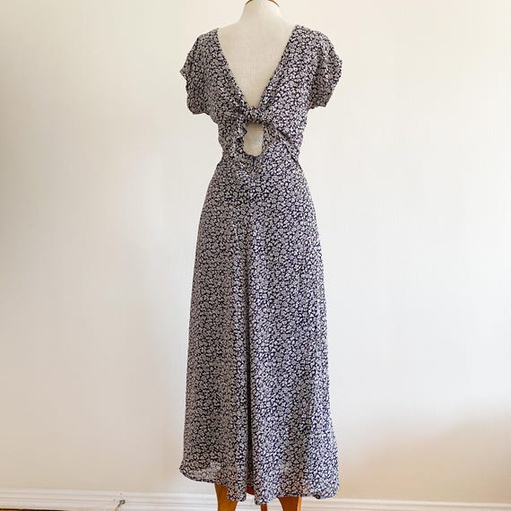 christina floral maxi dress Hyacinth House French Blue Floral Toile Christina Maxi Dress French Blue Floral Toile / XL