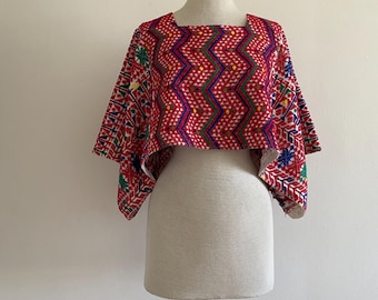 Vintage Huipil Handgewebter Guatemaltekischer Textil Umhang Poncho