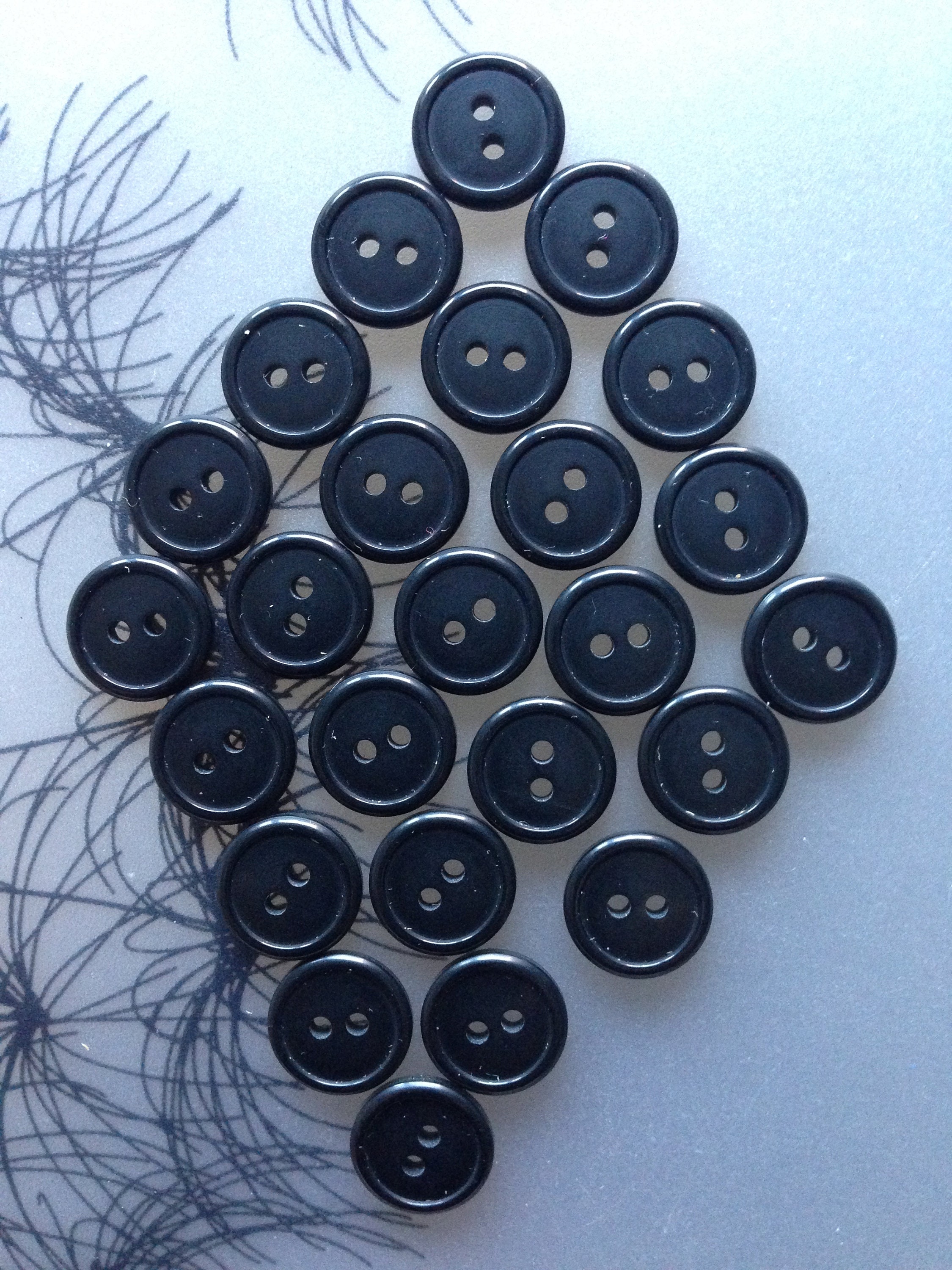 10x small plastic knob 2hole 12 mm Etsy