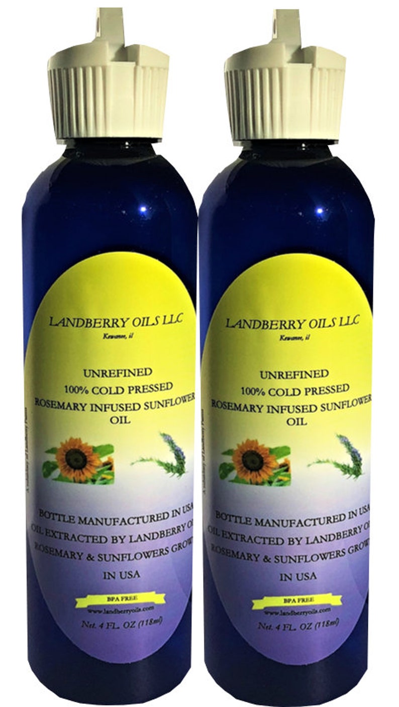 Unrefined 100 ColdPressed Rosemary Infused Sunflower Oil Etsy
