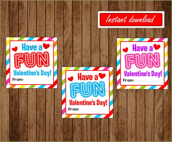 Fun Dip Valentine's Day Cards Printable Fun Dip Valentine | Etsy