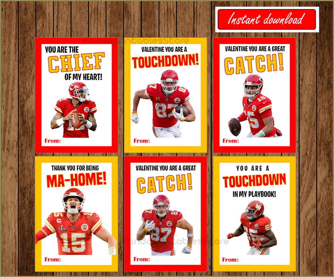 Football Valentine's Day Cards, Printable Football Valentine Cards ...