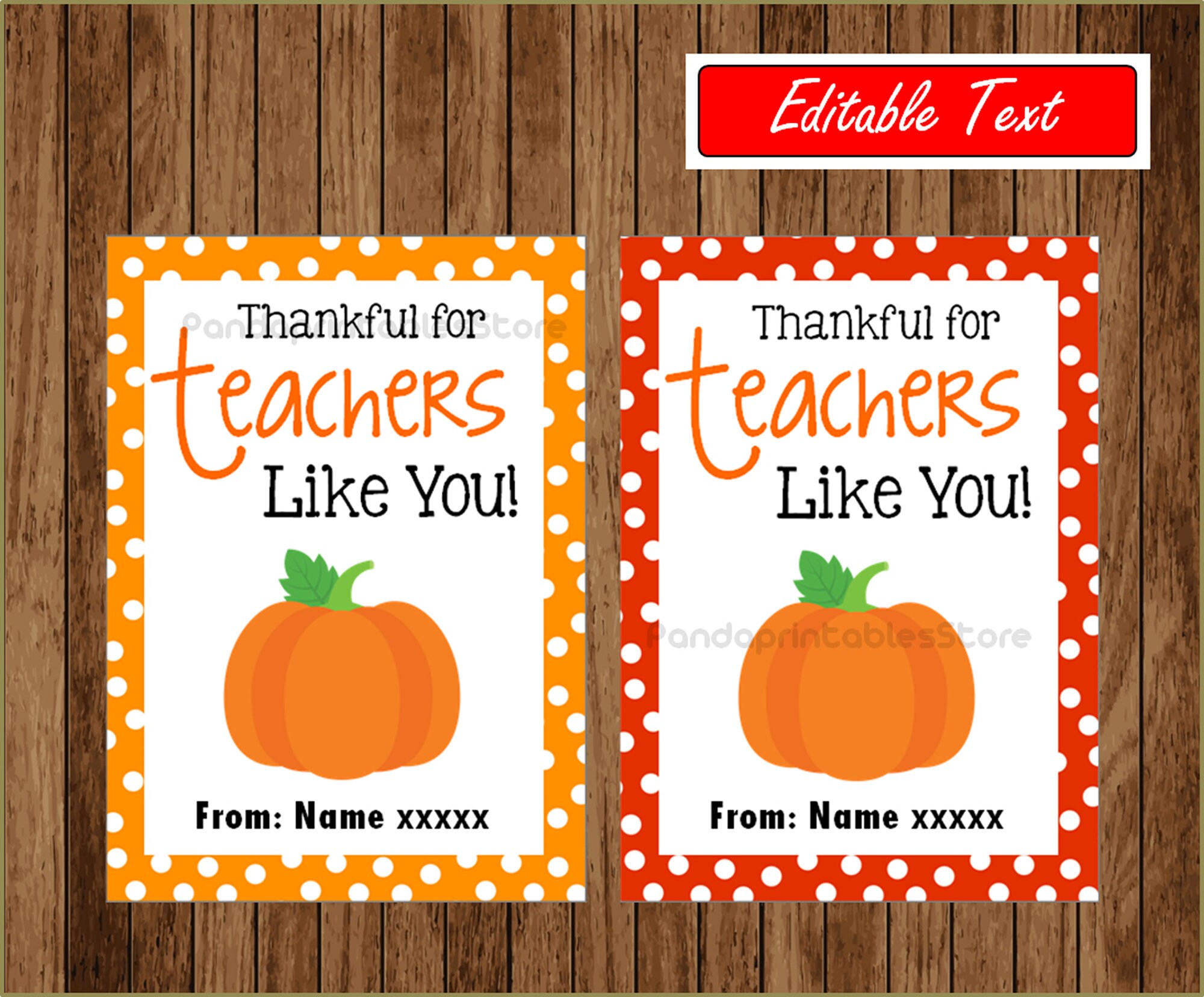 Thankful For Teachers Tag Thanksgiving Treat Tag Perfect For Etsy