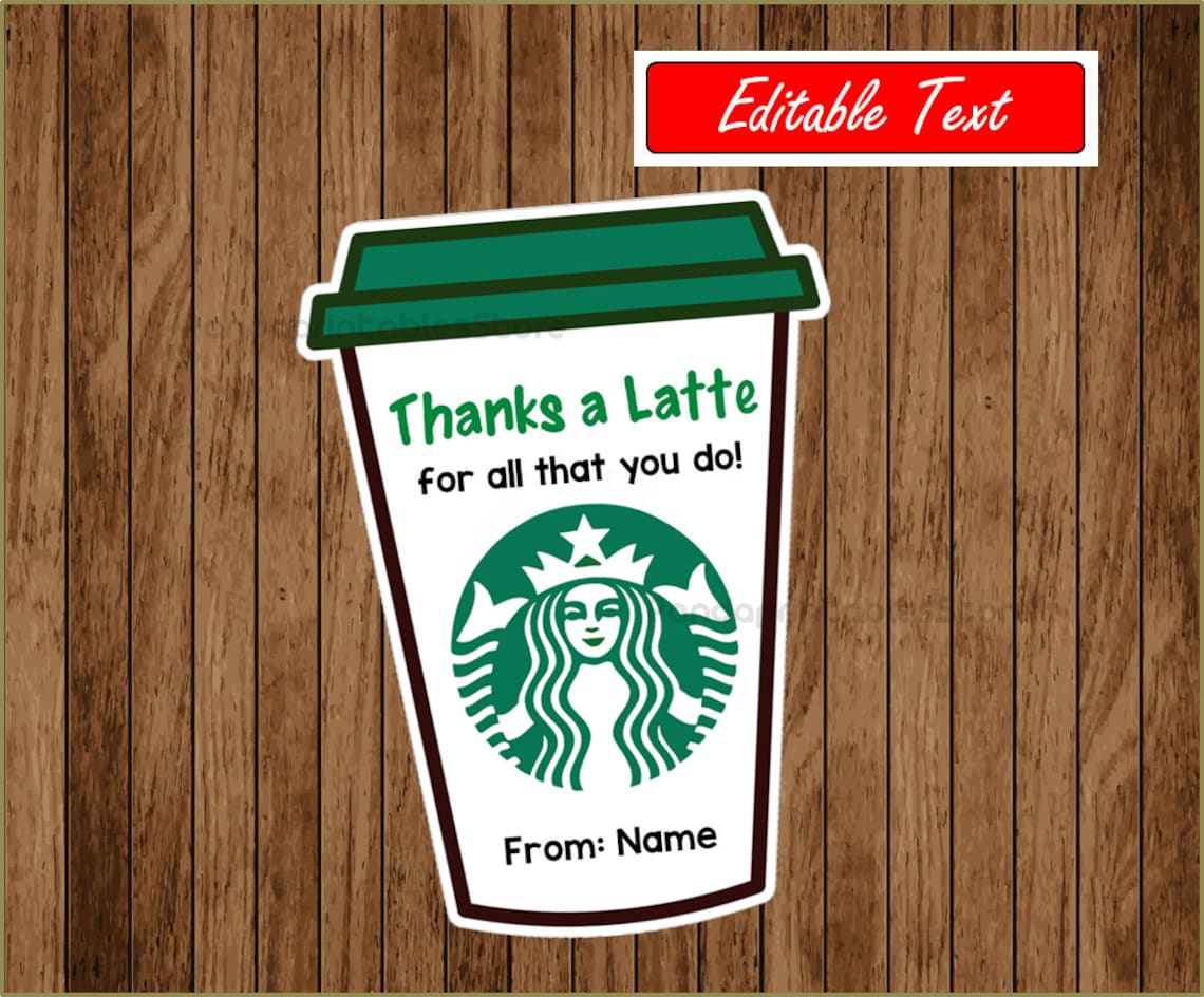 Starbucks Thanks A Latte Free Printable Printable Wor vrogue co Starbucks Thanks A Latte Free Printable Printable Wor vrogue co