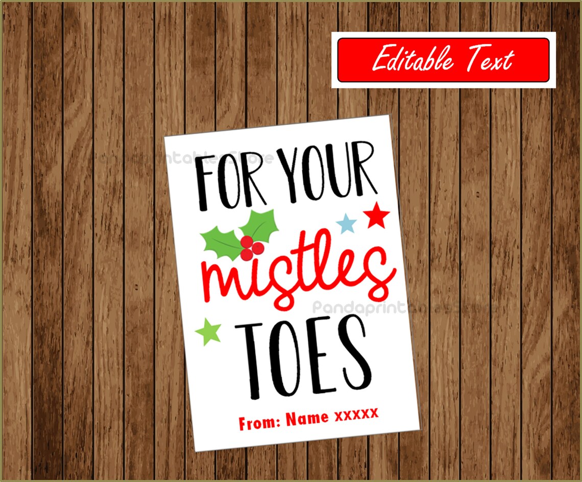 Printable for Your Mistletoes Gift Tag, Nail Polish Christmas Gift ...
