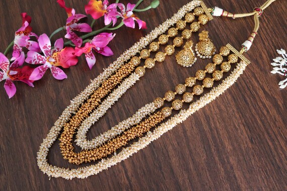 Indian Necklace Gold Necklace Set 