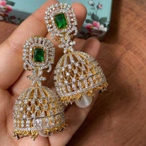 Diamond jhumkas with price deals