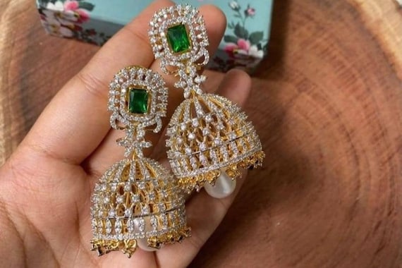 Buy Elsie Nakshatra CZ Jhumka Earrings | Tarinika
