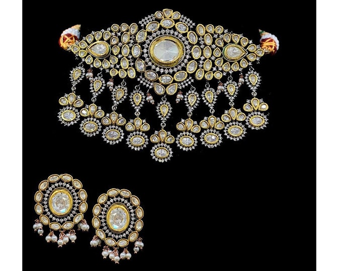 Sabyasachi Victorian Choker Necklace kundan Necklace Set Etsy