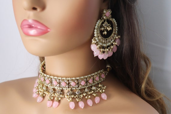 Indian Oval Kundan Choker, Indian Jewelry, Bollywood Jewelry, Pakistani  Jewelry, Indian Wedding Necklace, Bridal Choker, Kundan Necklace, -  Rajasthan Living