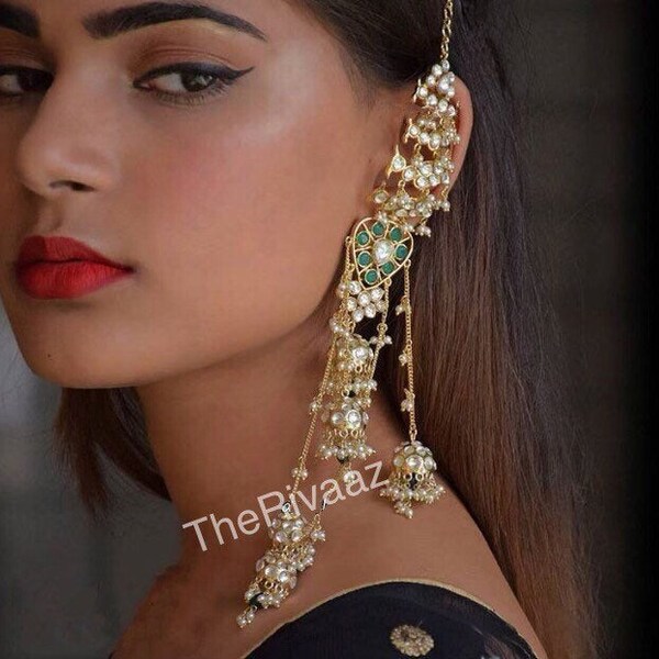 Sonam long Kundan Earrings/ Veere Di Wedding Earrings/ Indian Jewelry/ Indian Earrings/ Pakistani Jewelry/ Kundan earrings/ Jadau kundan