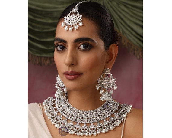 Jewelry | New Kundan White Pearl Gold Choker Necklace Indian Pakistani  Bridal Jewelry | Poshmark