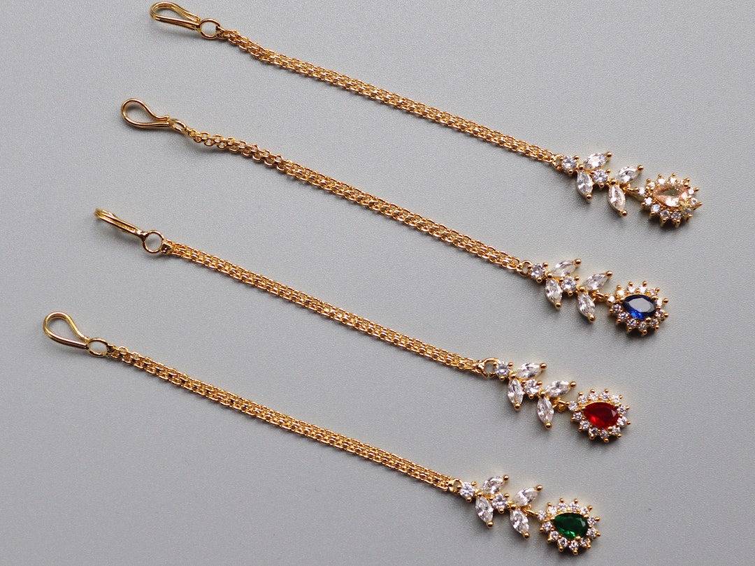 Dainty Gold Diamond Maang Tikka Indian Jewelry Pakistani Jewelry