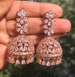 Rose Gold Diamond Jhumki/ Small Jhumka/ CZ Jhumka/ Indian Jewelry/ Pakistani Jewelry/ Indian Earrings/ American Diamond 