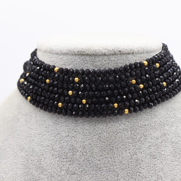 Black Choker | Black beads Choker | Indian Choker | Indian Jewelry | Pakistani Jewelry | Kundan Choker | Indian Necklace