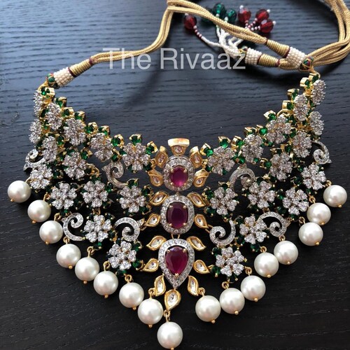 Sabyasachi Victorian Choker Necklace kundan Necklace Set Etsy