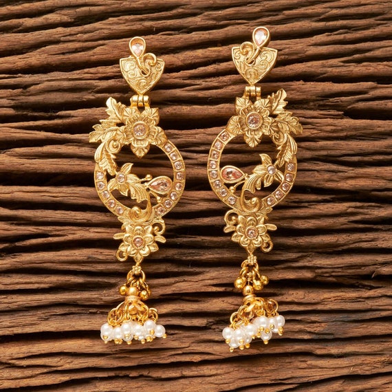 Buy Traditional Gold Design Daily Use Guaranteed 1 Gram Gold Earrings Online