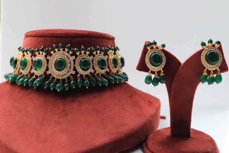 Deepika Padukone Choker Indian JewelrySabyasachi Necklace Emerald Indian Choker Indian NecklaceBollywood Jewelry