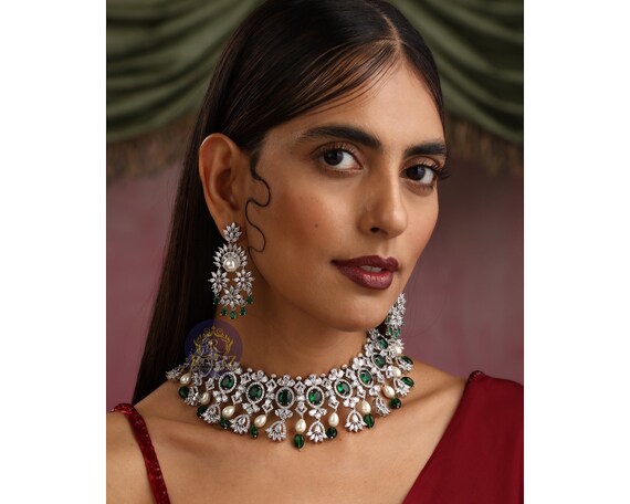 Diamond studded hotsell choker