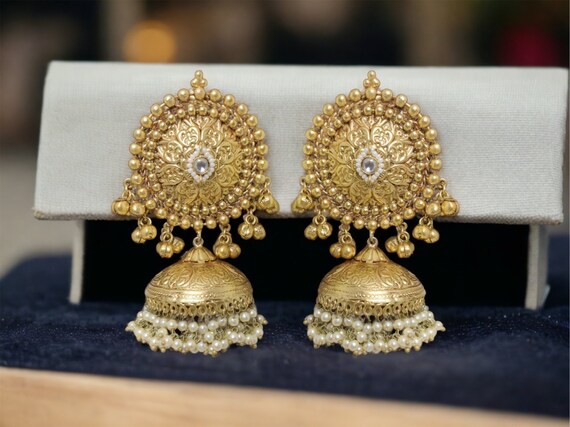 Big gold hotsell jhumka