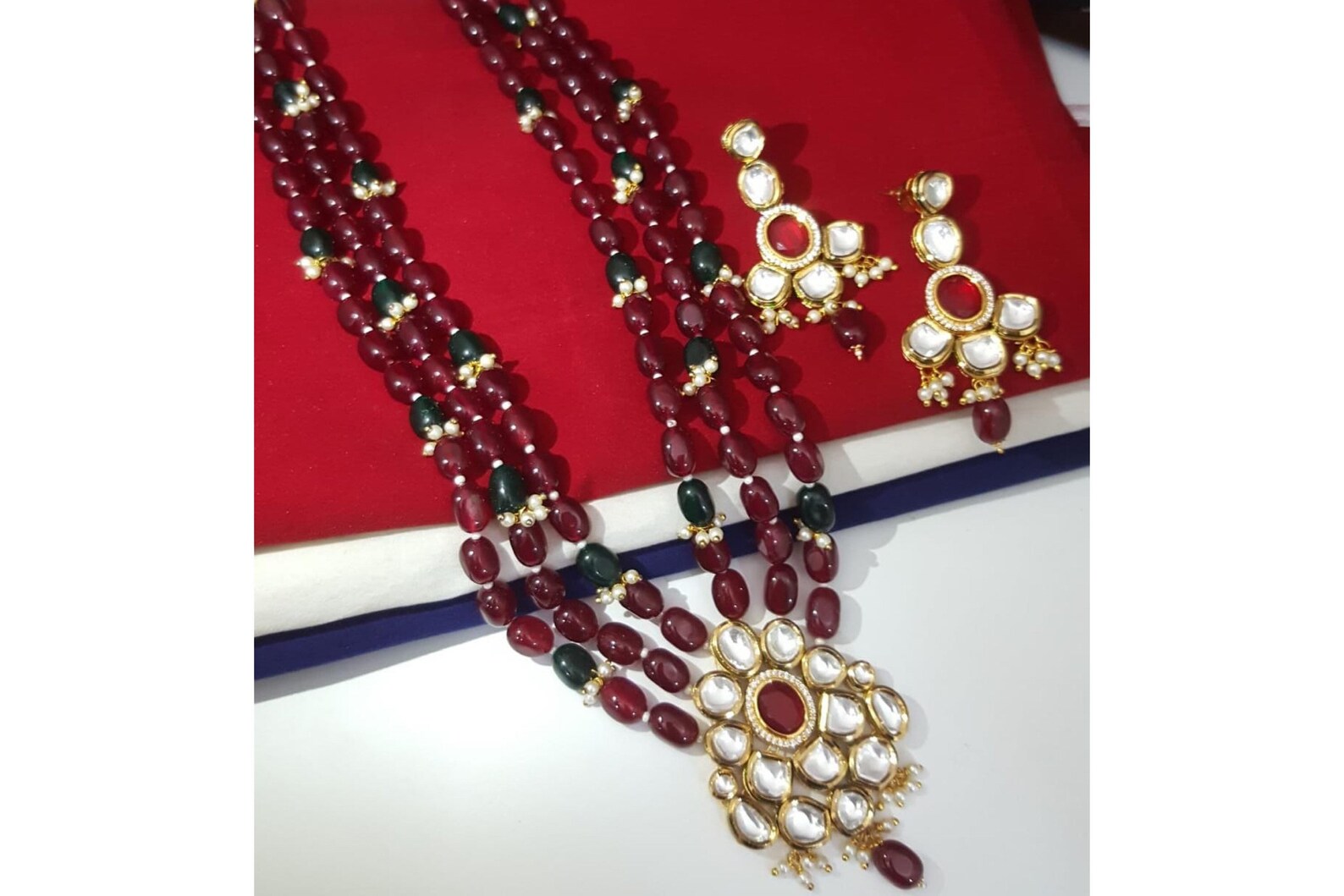 Fine Kundan Indian Long Necklace Indian Jewelry Pakistani Etsy