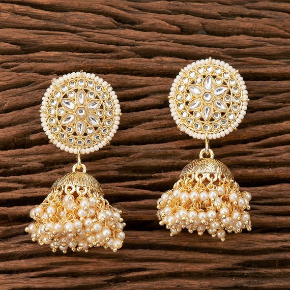 Buy Simple Daily Wear Jhumka Earrings Gold Design Traditional Jhumkas Online