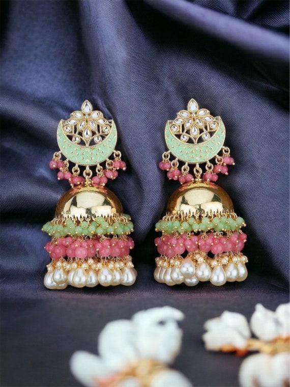 Punjabi jhumka earrings best sale gold