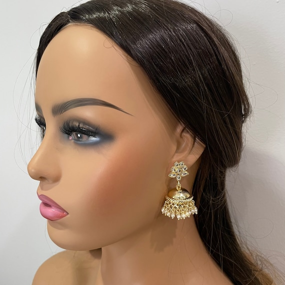 Gold Jhumka Indian Jewelry Pakistani Jewelry Punjabi Jewelry