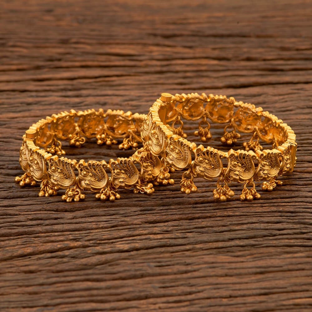 Peacock kada deals bangles gold