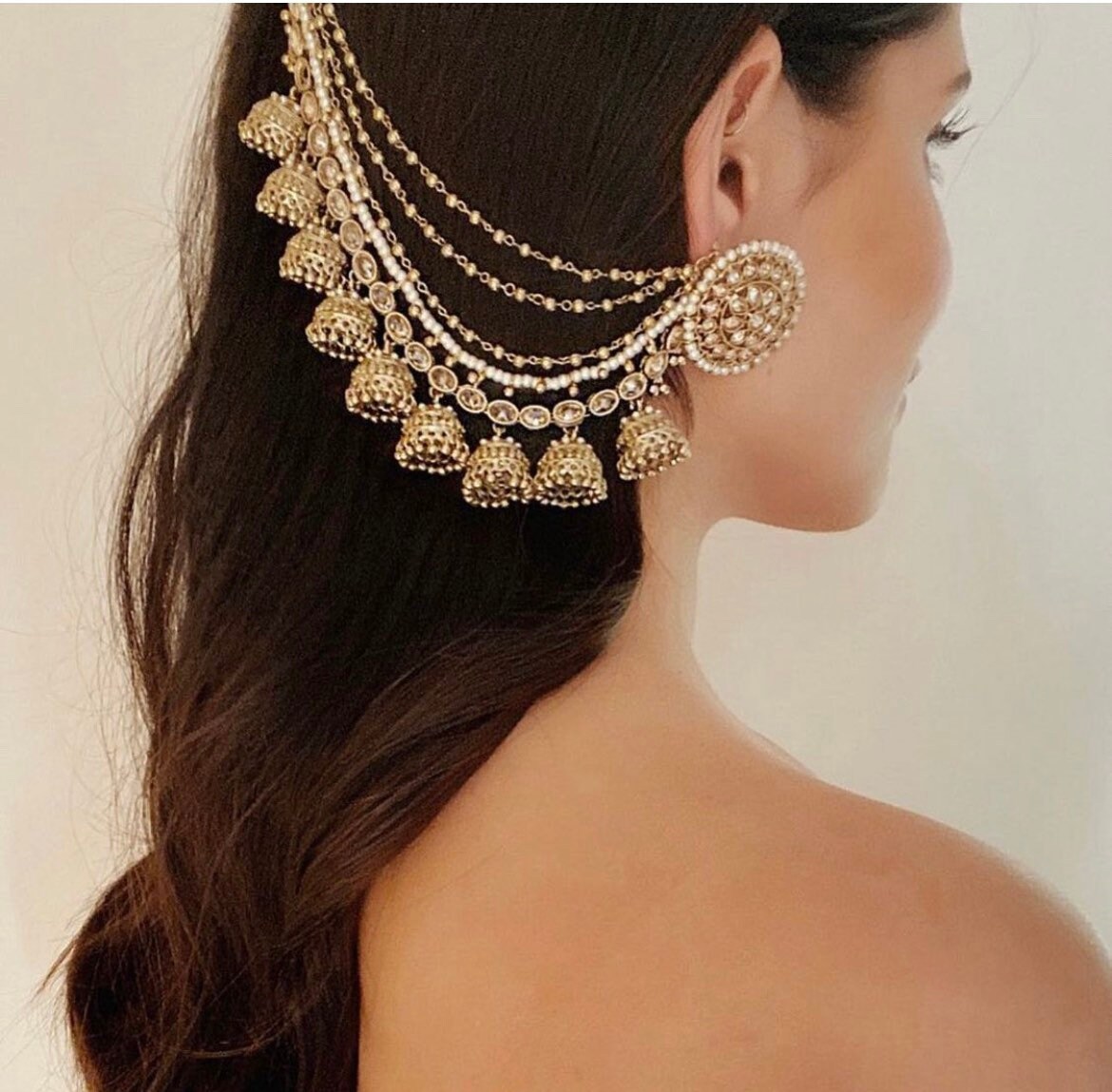 Bahubali stud sahare “Rumina” in 2024 | Indian jewellery design earrings,  Earrings collection, Jewelry design earrings