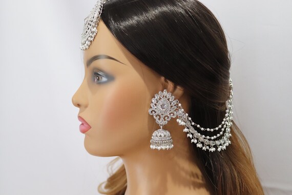 Earrings jhumka designs/ bahubali earrings with hairstyle/ earrings jhumka  designs for wedding - YouTube