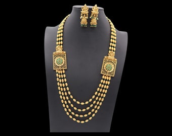 Emerald Gold Matar Mala/ Indian 