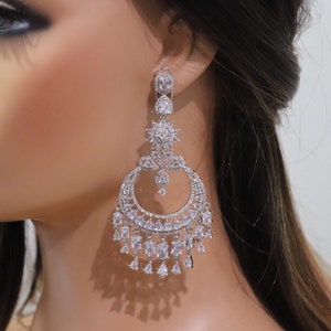 Diamond Chaandbali | Indian Jewelry | Pakistani Jewelry