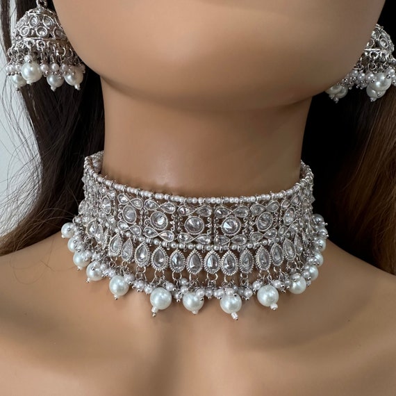 Kundan Jewelry Choker Necklace,indian Bridal Jewelry Set,handmade Kundan  Jewellery,fashion Jewelry,pakistani Wedding Necklaces With Earrings - Etsy  | Jewelry choker, Bridal jewelry sets, Indian choker necklace