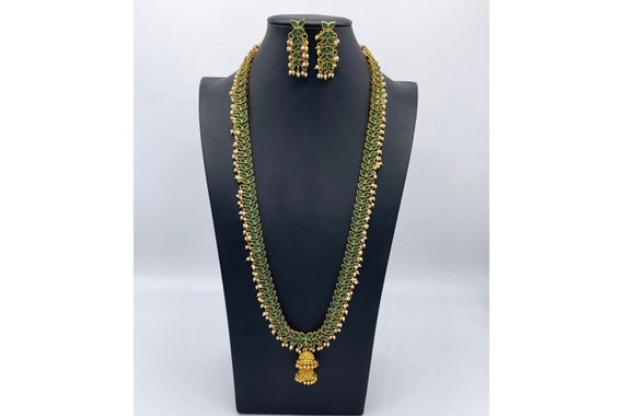 24inch Long Emerald Necklace / Emerald 