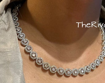 CZ Diamond Necklace / Statement Jewelry/ Statement Necklace/ Elegant Jewelry/ Unique Jewelry/ Indian Jewelry/ CZ choker