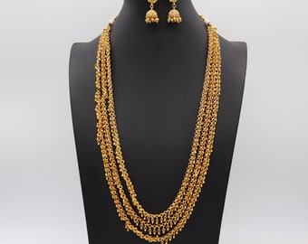 Three Layer Gold Matar Mala/ Indian 