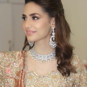 Diamond Chaandbali Indian Jewelry Pakistani Jewelry - Etsy