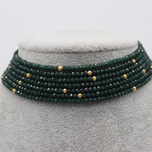 Emerald Choker | Green beads Choker | Indian Choker | Indian Jewelry | Pakistani Jewelry | Kundan Choker