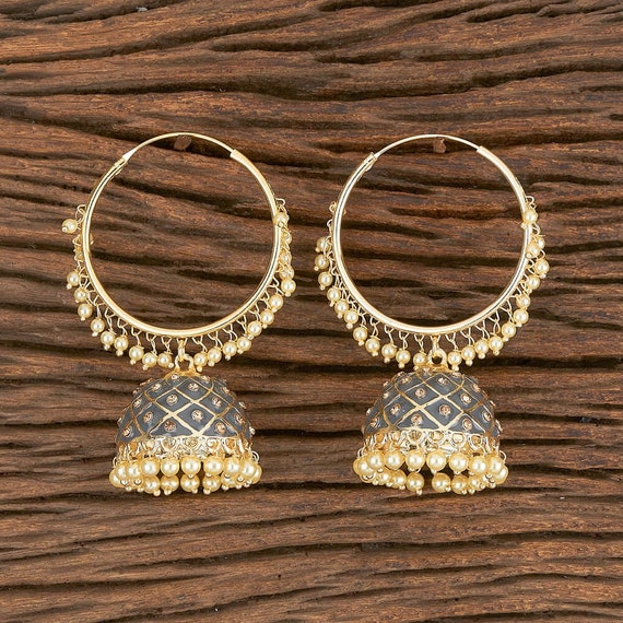 Punjabi Gold plated Pippal Patti Chandbali Punjabi Earrings Tikka set  indian Set | eBay