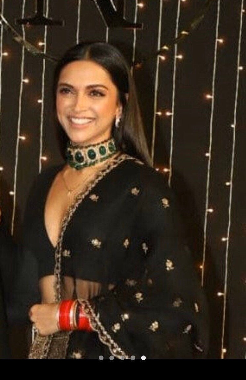 Deepika Padukone Choker Indian JewelrySabyasachi Necklace Emerald Indian Choker Indian NecklaceBollywood Jewelry