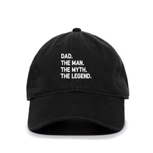 Dad The Man The Myth The Legend Embroidered Baseball Cap Cotton Adjustable Dad Hat