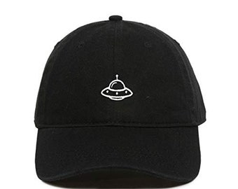 Spaceship Outer Space Baseball Cap Embroidered Cotton Adjustable Dad Hat