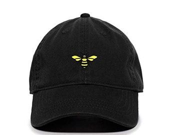 Honey Bee Baseball Cap Embroidered Cotton Adjustable Dad Hat